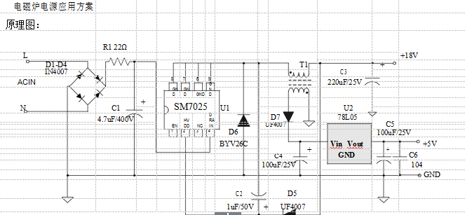 PWM¹¦ÂÊ¿ª¹ØµçÔ´¿ØÖÆicSM7025¼ÒµçÓ¦ÓñÈÑdzÉ΢¿ª¹ØµçÔ´¸ßЧ(ͼ4) µç´Å¯·½°¸Í¼